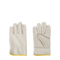 Gants de conducteur en cuir de couleur claire avec embouts de fer à souder résistants à l'usure et isolants à la chaleur pour les soudeurs