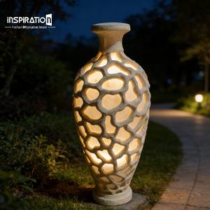 Lampe LED Abstraite Effet Pierre pour Jardin <span class=keywords><strong>de</strong></span> Cottage, Lanterne Lumineuse <span class=keywords><strong>de</strong></span> Style Ancien pour Aménagement Paysager, Ambiance Terrasse - Product Image 5