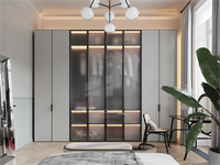 Armoire en bois simple sur mesure Kejia, meubles de chambre à coucher, armoire de rangement de luxe avec porte en verre, armoires pour enfants, placards de chambre à coucher