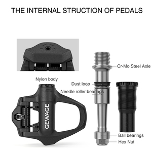 <span class=keywords><strong>Pédales</strong></span> auto-bloquantes Gewage pour vélo de route et vélo de ville, avec caleçons inclus - Product Image 4