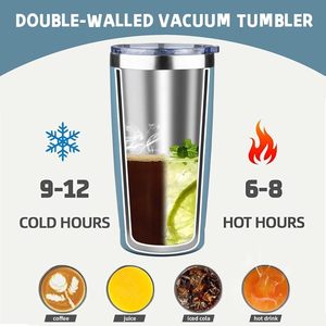 Vaso Térmico de Acero Inoxidable de 12oz, 20oz, 30oz, 40oz, Doble Pared, Aislamiento al Vacío, 6 Horas de Conservación de Temperatura, Azul Celeste con Tapa y Pajita - Product Image 3
