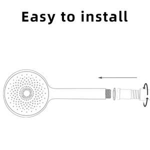 Topway Matt Black 3-Jet Anti Lime Cabezal de ducha de mano-Diseño moderno Fácil instalación Ahorro de agua Masaje <span class=keywords><strong>Baño</strong></span> Apartamento - Product Image 4