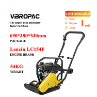 Compacteur à plaques lourd VIBROPAC 8kn, mini-tampon vibrant diesel pour asphalte, moteur Honda GX160, neuf, haute qualité