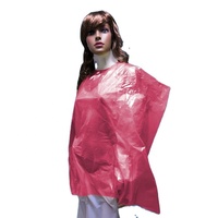 Cape de coiffure jetable en PE imperméable 90x115cm pour salon de coiffure