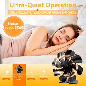 Thân Thiện Với 8 Lưỡi Lò Sưởi <span class=keywords><strong>Fan</strong></span> Gỗ Bếp Đầu <span class=keywords><strong>Fan</strong></span> Với Nhiệt Kế - Product Image 2