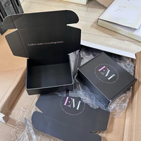 Individuell Bedruckte Flache Papierverpackungsbox Wellpappe Karton Gestanzte Faltbare Kraft-Versandbox