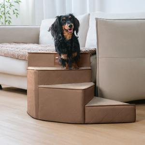 Spiralförmige Hundetreppe Hunderampe mit Waschbarem Bezug, Rutschfeste Stufen für Kleine und Mittelgroße Hunde und Katzen, Strapazierfähige Schaumstoffleiter für Couch und Sofa - Product Image 6