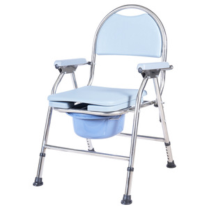 Chaise de toilette en acier inoxydable pour escalade, réglable en hauteur, avec cuvette, antidérapante, pour douche et salle de bain, pour seniors, usage domestique - Product Image 4