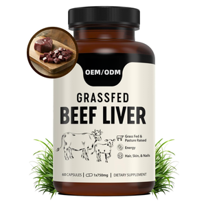 แคปซูลตับวัวเลี้ยงด้วยหญ้า OEM/ODM 3000 มก. ให้สารอาหารวิตามินและแร่ธาตุเพื่อบำรุงข้อต่อ กระดูก <span class=keywords><strong>ผม</strong></span> ผิวหนัง และเล็บ - Product Image 1