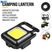 Mini lampe torche LED rechargeable USB portable à 3 modes d'éclairage, petite lampe de poche de travail, lampe de camping, lampe porte-clés