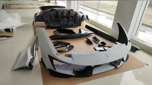 Para <span class=keywords><strong>Ferrari</strong></span> <span class=keywords><strong>488GTB</strong></span>/Spider Modificado Pista grande que rodea la barra delantera falda trasera cubierta trasera - Product Image 6