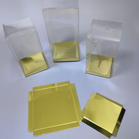 Boîte en plastique transparente en PVC avec insert doré pour bougie au chocolat truffé personnalisée à la vente chaude