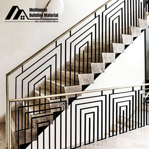 Thiết kế mới kim loại sắt Cáp lan can ban công boong hiên nhôm tay vịn rèn sắt cầu thang lan can - Product Image 2