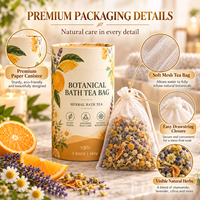 Sachet de bain aux herbes botaniques avec pétales de rose, camomille, lavande et eucalyptus, emballage OEM sous marque privée
