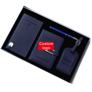 Ensemble Cadeau de Voyage Personnalisé en Cuir PU Imprimé Sérigraphié, Porte-Passeport, <span class=keywords><strong>Valise</strong></span>, Carnet et Stylo – Vente en Gros - Product Image 2