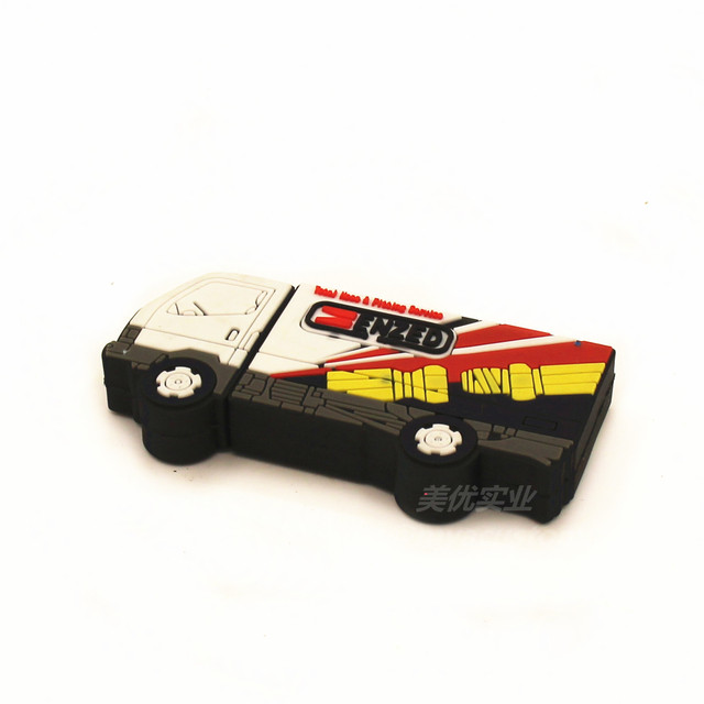 DZ-001 Customized Logo Soft Rubber Car Shape USB 2.0 Flash Drive with Fast Speed
