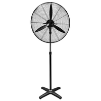 Ventilateur sur pied industriel 26'' haute vitesse, 3 pales en aluminium, moteur à fil de cuivre, 3 vitesses, pour usine, garage, usage commercial