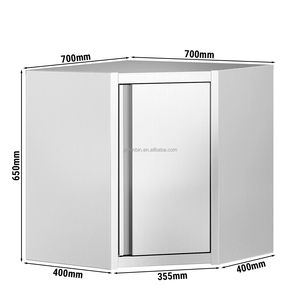 Commercial <b>Kitchen</b> Wall-Mounted Corner Storage Cabinet Stainless Steel Space-Saving Wall Hung Corner Cupboard - Product Image 1