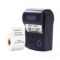 Mini-imprimante thermique d'étiquettes codes-barres multifonction Bluetooth pour points de vente, magasins de détail, papier noir et blanc 58 mm, sans fil
