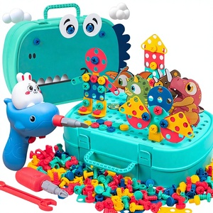 Coffret de jouets d'assemblage en plastique pour enfants, jeu éducatif pour bébés, démontage de vis et écrous, dinosaure, perceuse électrique, boîte à <span class=keywords><strong>outils</strong></span> - Product Image 1