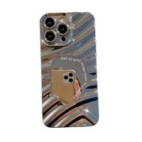 Coque de téléphone portable 3D Wave Mirror pour IPhone 16 15 14 13 12 11 Pro Max Plus Offre Spéciale antichoc Transparent Phone Cover
