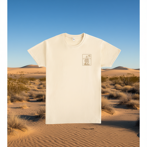 Camiseta Fucktus unisex con diseño de cactus del desierto color crema - Product Image 3