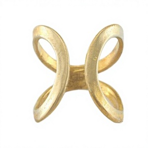 Anillo Geométrico de Latón Chapado en Oro, Unisex, Moderno, Minimalista, Joyería de Moda para Uso Diario - Product Image 1