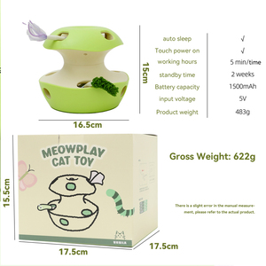 Las orugas <span class=keywords><strong>de</strong></span> mariposa con forma <span class=keywords><strong>de</strong></span> <span class=keywords><strong>manzana</strong></span> <span class=keywords><strong>de</strong></span> juguete eléctrico para gatos en las capas superior e inferior se pueden seleccionar para burlarse del palo del gato - Product Image 5