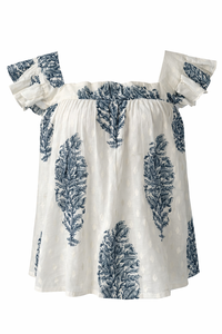 Top de Mujer con Estampado Elegante, Tejido, con Volantes, Cuello Cuadrado, Sin Mangas, Informal, para Uso Diario, Ligero, Transpirable, 100% Algodón, para Primavera/Verano - Product Image 3