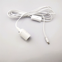 Grid Metal Table Lamp Holder Cord E27 Base Bulb Socket LED Filament Pendant Light Decor Bulbs With Dimmer Cable DC55*21 Plug