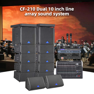 Système de sonorisation CHORDIO CF210 Dual 10" Passive Line Array avec caissons de basses et flight cases pour la production d'événements itinérants et la scène - Product Image 6