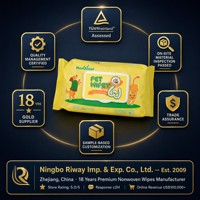 Lingettes nettoyantes pour animaux de compagnie de marque personnalisée, lingettes humides pour le nettoyage quotidien des chats et des chiens