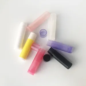 Tube plastique PP coloré pour baume à lèvres 5g, tube d'emballage pour baume à lèvres, contenant pour rouge à lèvres, vente en gros, pièces