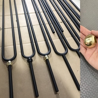 Colliers de fixation ronds LD-Metal 5/8 po noirs et dorés pour balustres, balustrades, rampes intérieures et décoration d'escaliers
