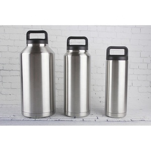18oz 64oz Double Walled Stainless Steel 36 Oz Insulated Water <b>Bottle</b> Flask With Carrying Pouch - Product Image 5