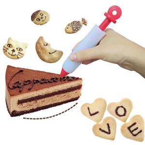 Stylo de décoration <span class=keywords><strong>en</strong></span> <span class=keywords><strong>silicone</strong></span> pour gâteaux, biscuits, pâtisseries, glaçages, crème et chocolat, avec 4 embouts différents - Product Image 2