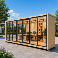 Bureau modulaire mobile en conteneur de 20 pieds ou 40 pieds avec toilettes, bureau en conteneur modifié