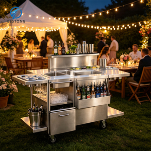 Direktverkauf ab Werk: Industrieller Metall-Cocktailwagen, Mobiler Barkeeper-Arbeitsplatz, Chinesische Cocktail-Station für Pubs und Lounges - Product Image 1