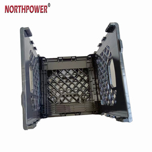 Caja de plástico plegable para leche de Renania del Norte-Westfalia, 330x330x370mm, caja de almacenamiento reforzada para verduras y frutas, entrega urgente - Product Image 4