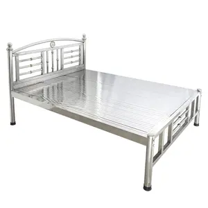 Litera de metal simple cama de acero inoxidable para adultos