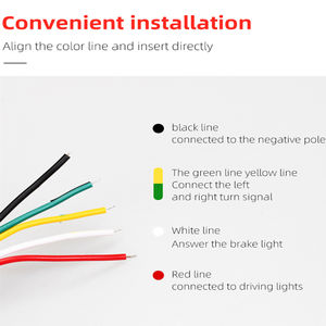 Inversion-barre de porte en arêtes de poisson, 120 CM, couleur unie rouge et jaune, remorque de frein, Ip67, lumière de ramassage inversée, <span class=keywords><strong>clignotant</strong></span>, <span class=keywords><strong>feu</strong></span> arrière Led de camion - Product Image 5