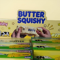 Nouveau Jouet Squishy Populaire en Forme de Bâton de Beurre Croustillant à Remontée Lente, Activé par le Son, Jouet Anti-Stress et de Décompression