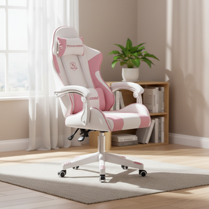 Comfortable Ergonomic Reclining Leather PC Gaming <strong>Chair</strong> Modern Revolving Adjustable Height Metal Base Budget-Friendly Home - Product Image 1