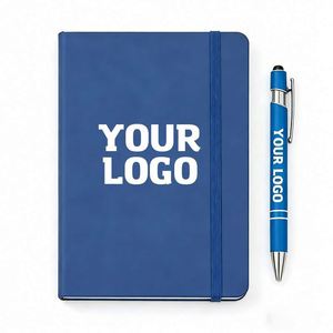 Custom A6 Journal with Elastic Strap Diary Notebook Promo Business Brand Gift Logo Diary <b>Notepad</b> Note Book PU Leather Notebook - Product Image 1