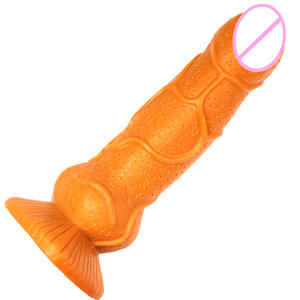 Consolador de silicona con forma de lobo enorme con ventosa suave Juguetes sexuales largos para adultos Juguete artificial de empuje en diseño en forma de animal - Product Image 4