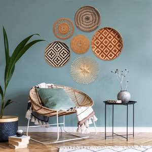 Venta caliente Seagrass decoración colgante de pared Boho decoración variedad de formas OEM ratán decoración de pared HOGAR DE Vietnam hecho a mano - Product Image 6