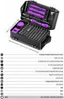 Jeu de tournevis de précision professionnel 115-en-1 avec embouts magnétiques en acier au chrome-vanadium pour iPhone/ordinateur portable/jeux