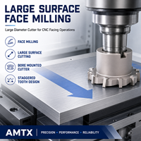 Fraise à face en carbure à dents escalonpées, à pointe brasée, taille personnalisée pour l'usinage CNC des métaux