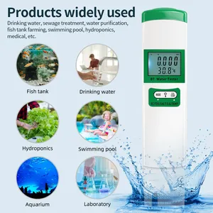 Testeur de qualité de l'eau Wi-Fi 5 en 1 (pH, TDS, EC, Salinité, Température) pour eau potable, aquariums et piscines - Product Image 2