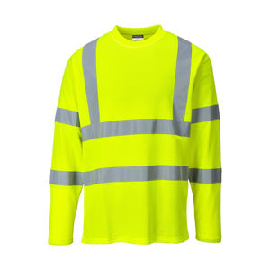 Camiseta de Manga Larga para Hombre, Corte Regular, Alta Visibilidad, Reflectante, Impermeable, Transpirable, con Cintura Ajustada para Técnicos de Campo y Servicios de Emergencia - Product Image 1